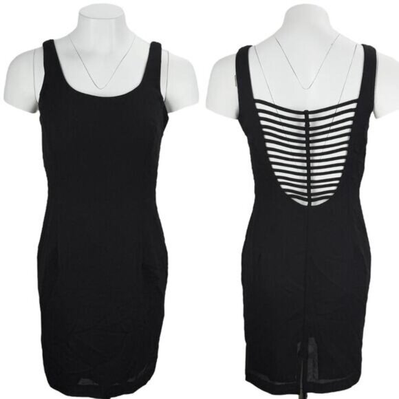 JOSEPH RIBKOFF Black Sheath Dress 6 Petite - Picture 1 of 6